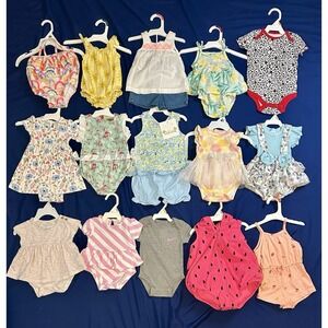 Huge Lot Baby Girls Clothes 3 6 Months NEW & EUC Summer Dress Carters Nike 3m 6m